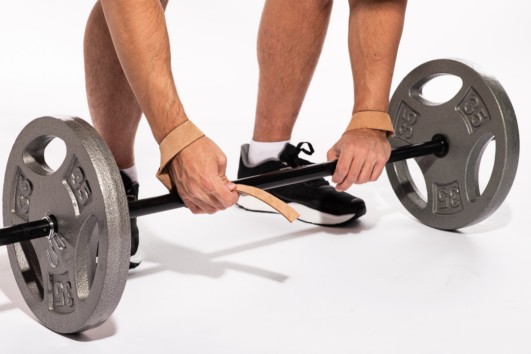 Grizzly Fitness 1.5" Premium Genuine Leather Weight Lifting 1.5" Wrist Straps for Men and Women (One-Size Pair)