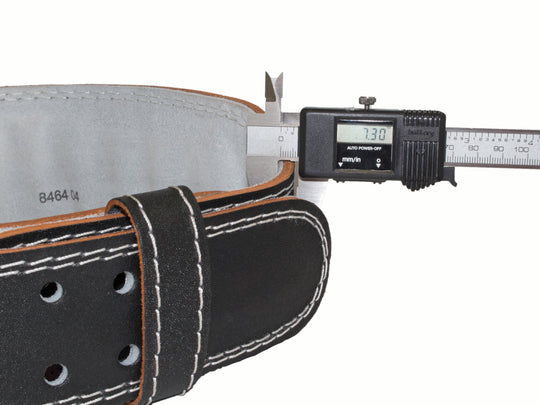 Grizzly Fitness Enforcer Ceinture de musculation rembourrée en cuir véritable pour homme et femme