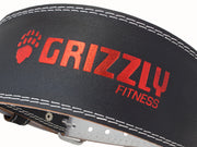 Grizzly Fitness Enforcer Ceinture de musculation rembourrée en cuir véritable pour homme et femme