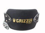 Grizzly Fitness Leather Pro Dip and Pull Up Weight Training Belt with 36" Chain for Men and Women (One-Size)
