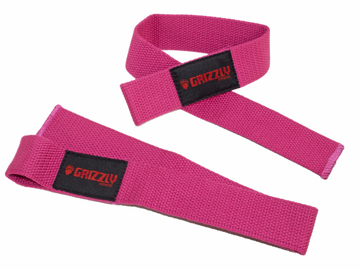 Grizzly Fitness Cotton and Nylon Weight Lifting Wrist Straps for Men and Women (One-Size Pair)