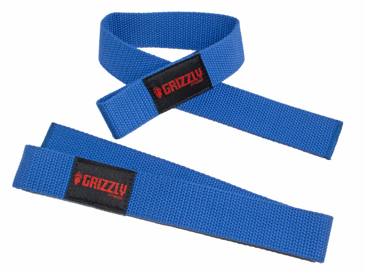 Grizzly Fitness Cotton and Nylon Weight Lifting Wrist Straps for Men and Women (One-Size Pair)