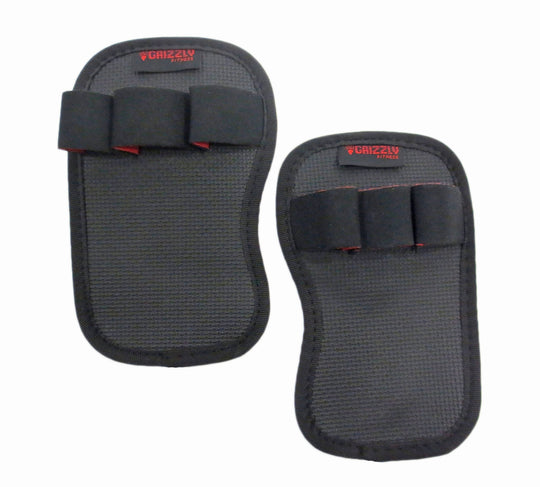 Grizzly Fitness Coussinets d'haltérophilie en néoprène avec passants pour les doigts pour hommes et femmes (paire taille unique)