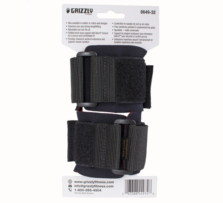 Grizzly Fitness Super Grip Deluxe Pro Sangles d'haltérophilie avec