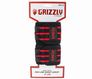 Grizzly Fitness Pro 3" Heavy Duty Red Line Weight Lifting Wrist Wraps for Men and Women (20" Long One-Size Pair)