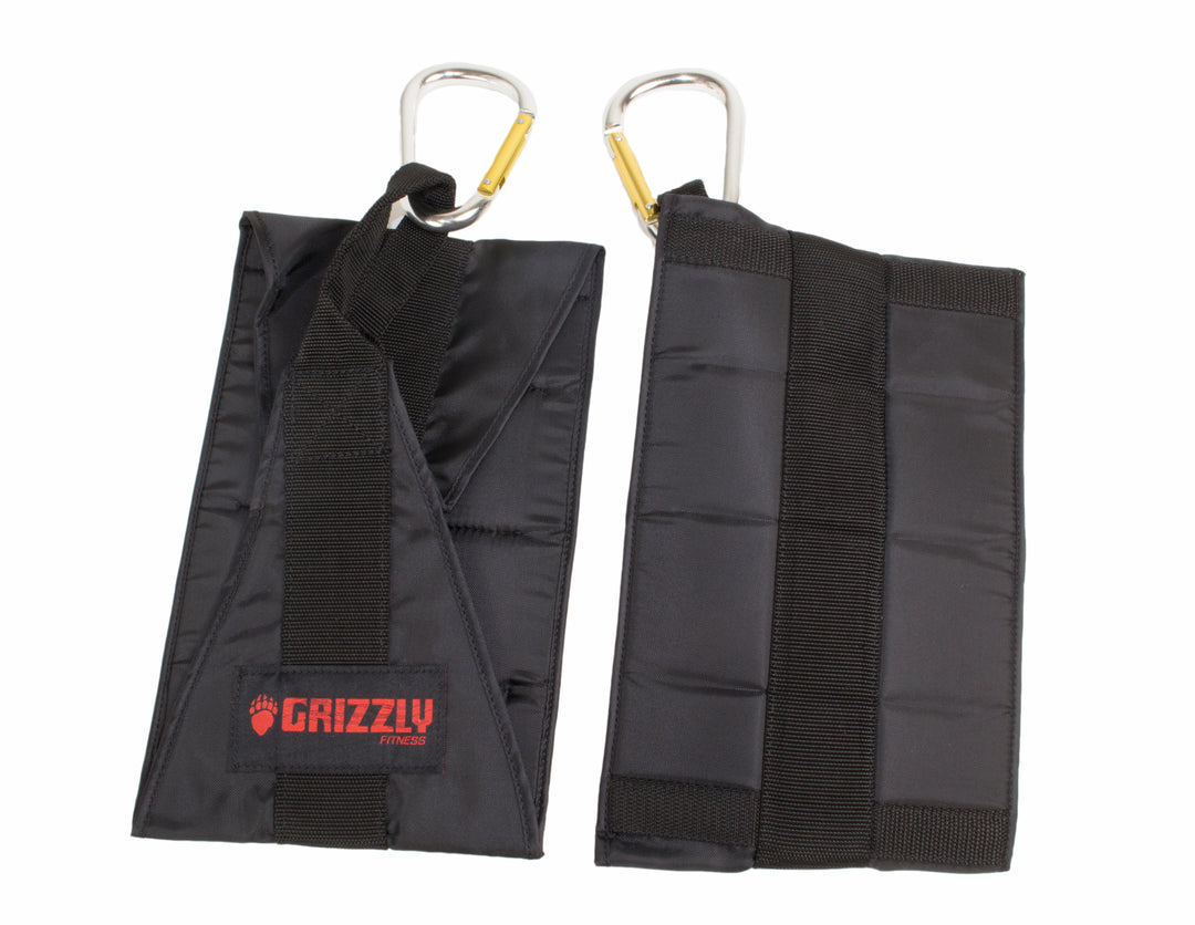 Sangles abdominales à suspendre Grizzly Fitness Deluxe (paire taille unique)