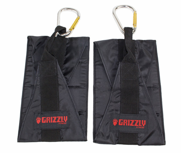 Sangles abdominales à suspendre Grizzly Fitness Deluxe (paire taille unique)
