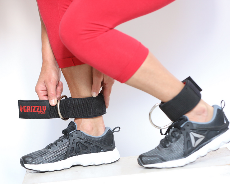 Grizzly Fitness Premium 2" Sangles de cheville rembourrées en néoprène pour hommes et femmes (paire taille unique)